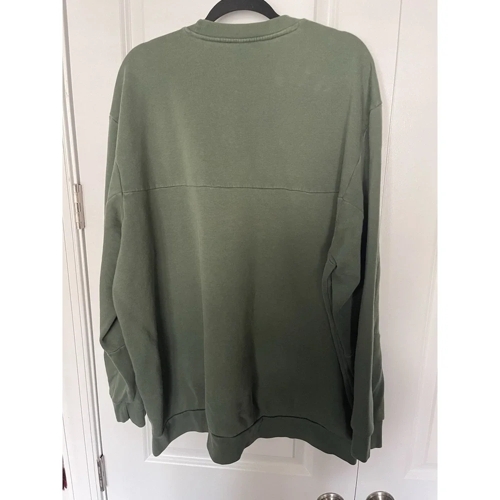 adidas Stadium Fleece Badge of Sport Men's 2XL Army Green Pullover Sweatshirt